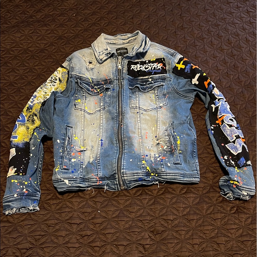 Rockstar Denim Paint splash jacket